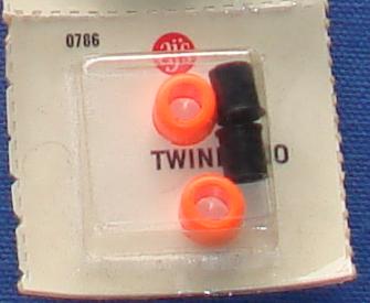 AJS HO Slot Car Service Parts Black Hubs Twinn Glo Fluorescent Pink Tires