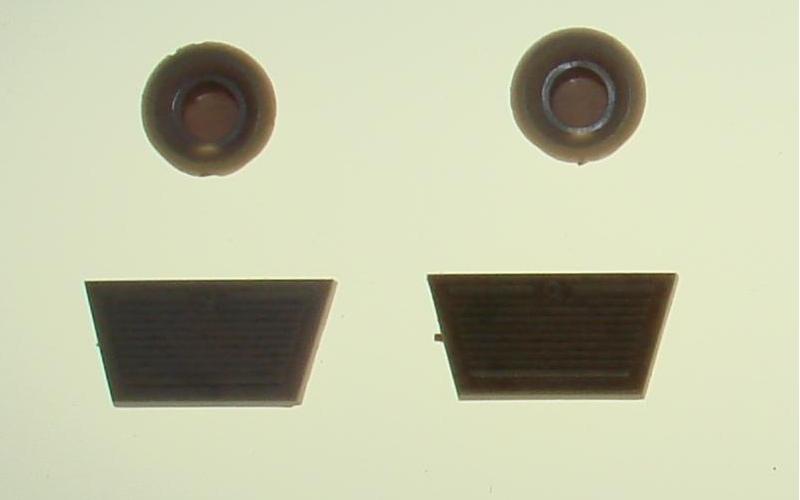 Atlas HO Slot Car Beige Steering Wheel Dash Board Gauges & Floor Board Foot Pedals