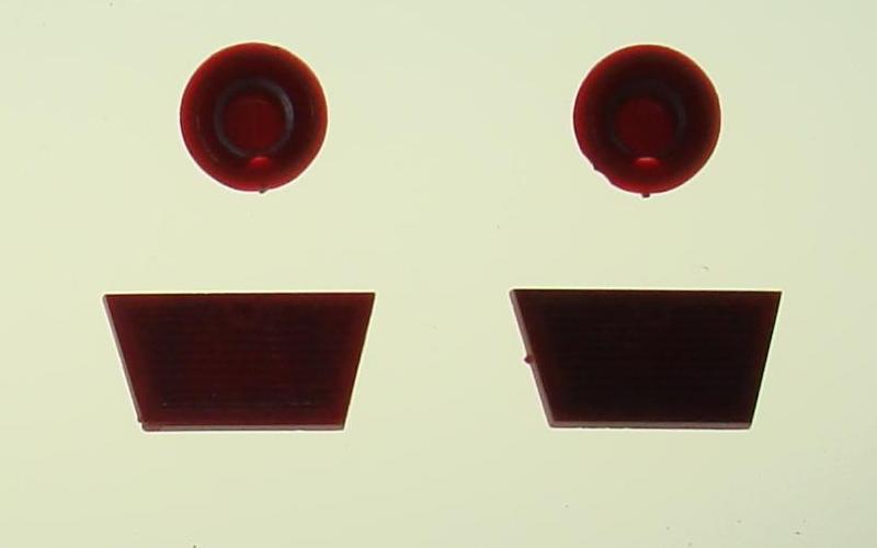 Atlas HO Slot Car Maroon Steering Wheel Dash Board Gauges & Floor Board Foot Pedals
