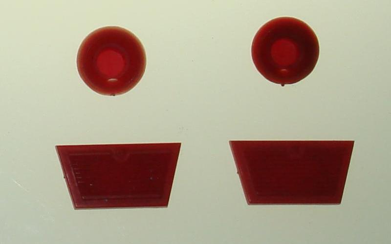Atlas HO Slot Car Red Steering Wheel Dash Board Gauges & Floor Board Foot Pedals