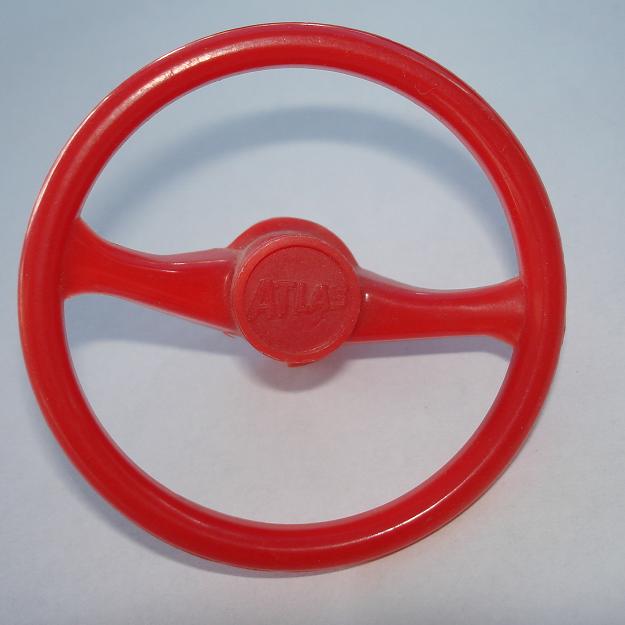 Atlas HO Slot Car Red Steering Wheel