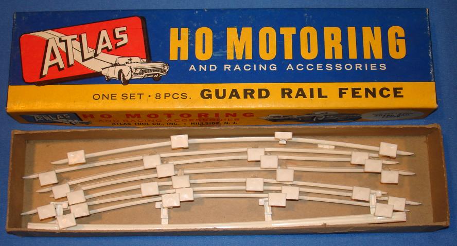 Atlas HO Slot Car Track Scenery Type II White Guard Rail Fence