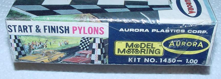 Aurora HO Scale Slot Car Scenery Start Finish Pylons Model Kit #1450