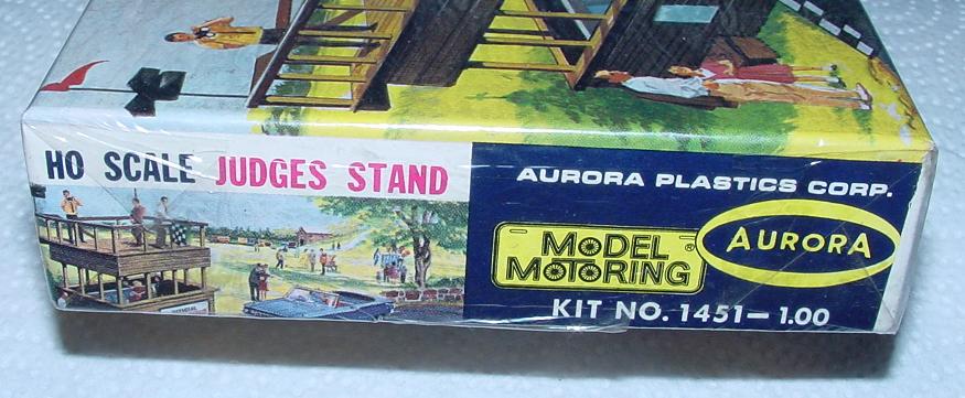 Aurora Motoring Thunderjet 500 TJET Slot Car Road Racing 1:87 Scale Scenery Judges Stand Building Kit Box End Panel