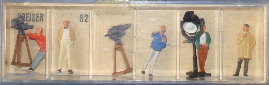 Vintage Preiser HO Slot Car Racing Figures #62 TV & Movie Crew Made In Germany
