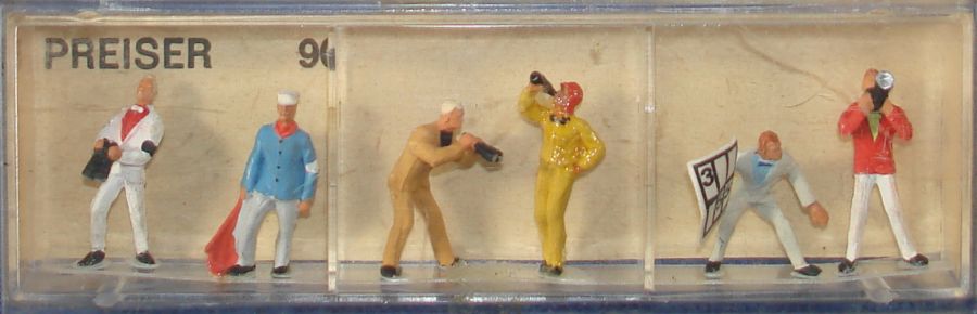 Vintage Preiser HO Slot Car Racing Figures #90 Road Race Personnel Made In Germany