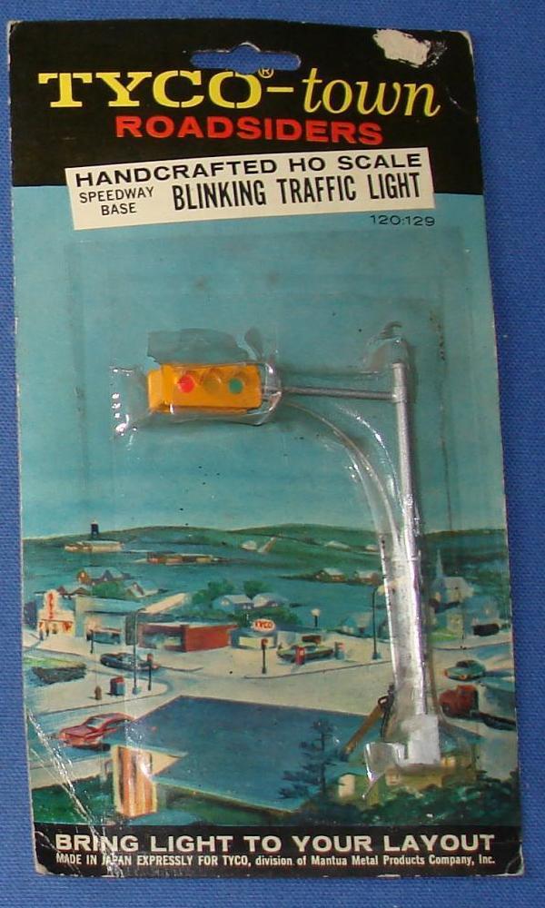 Tyco Town HO Speedways Slot Cars Trains Early Mantua Red Stop Yellow