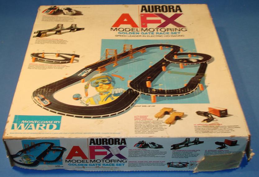 Real Racing with Aurora HO scale slot car road race sets 