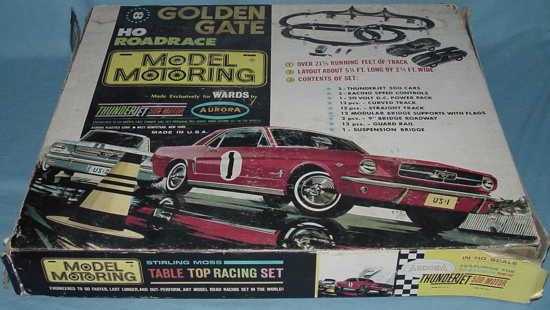 Aurora HO Golden Gate TJET Slot Car Set Lid