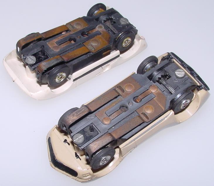Aurora HO Golden Gate TJET Slot Car Set Chassis