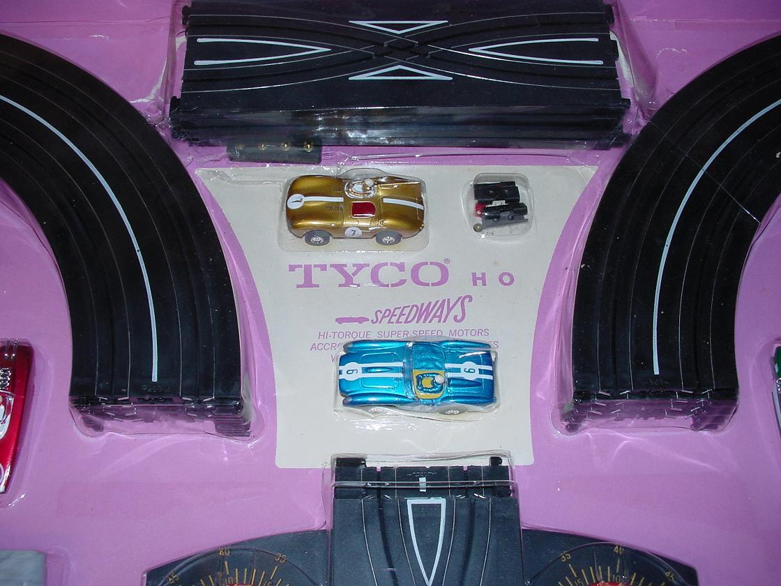 Tyco S Speedways Slot Car Racing Set 6532 Gold D Jaguar Blue Ferrari Testarosa