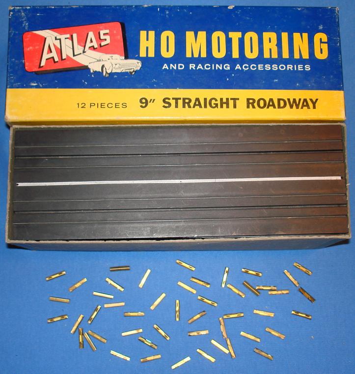 Atlas HO Slot Car Racing Track 9 Inch Straight Sections Stock Number 1221