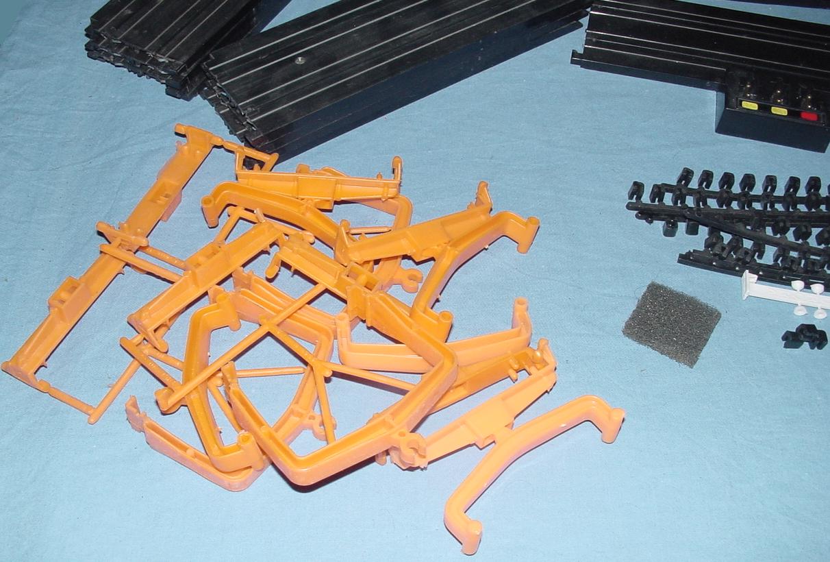 Aurora Afx Slot Car Racing Track Assortment Orange Supports