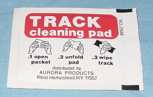 Aurora AFX Slot Car Track Cleaning Pad Package Instructions