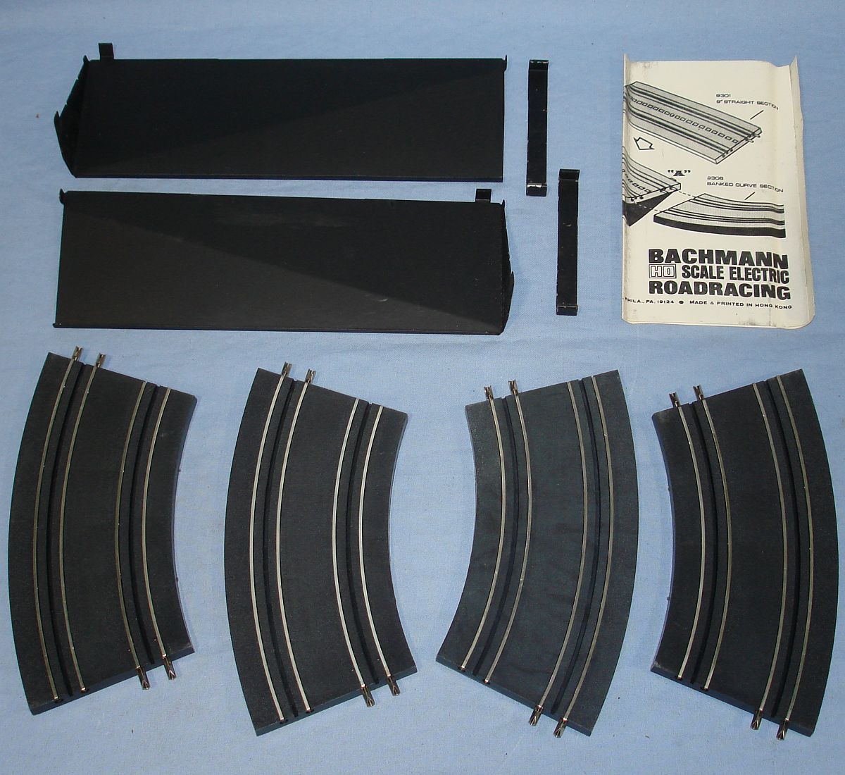 Vintage Bachmann Slot Car Racing Banked Curve Track Set #9308 Supports Vintage Bachmann Slot Car Racing Banked Curve Track Set #9308 Supports