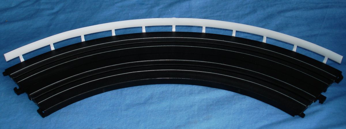Life-Like Slot Car Racing Track 9 Inch Radius Curve & White Guard Rail