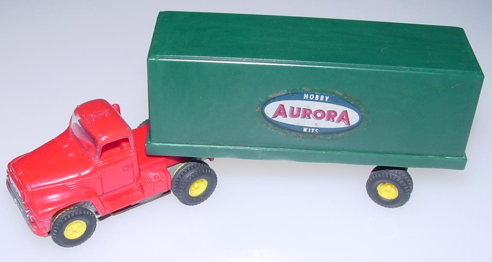 Aurora Vibrator Red Roof Truck Cab Logo Trailer