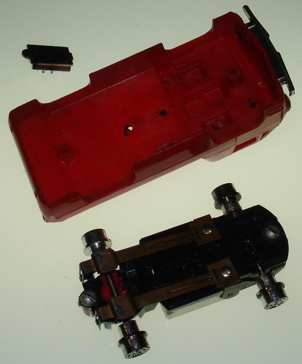 Tyco S HO LRW Dodge Little Red Wagon Slot Car Truck Posts
