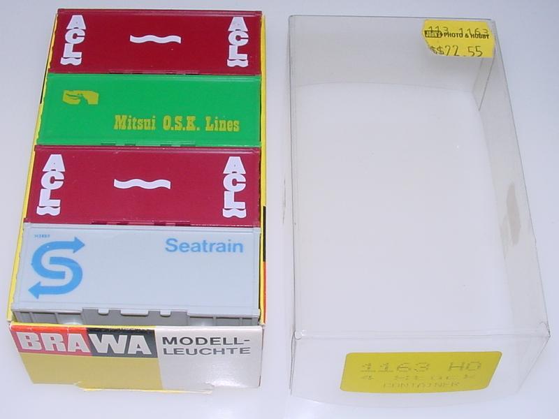 AFX Ryder Truck BRAWA Slot Car Pup Flatbed Trailer Containers Seatrain ACL Mitsui OSK Lines