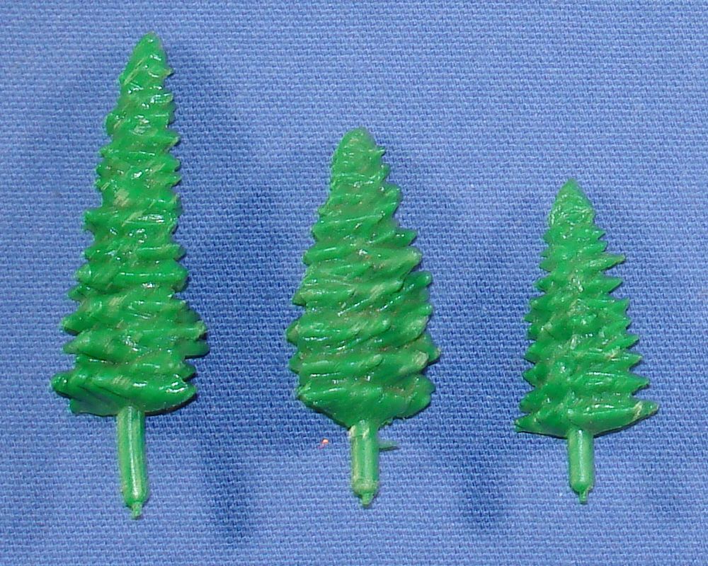AC Gilbert James Bond 007 Slot Car Road Race Set Evergreen Pine Trees