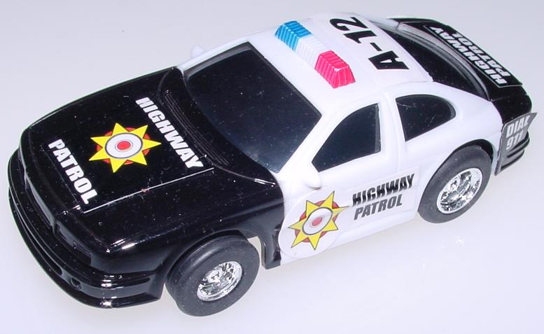1:43 Scale Black & White Police Slot Car 1:43 Scale Black & White Police Slot Car