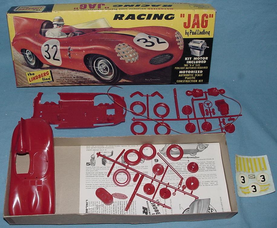 Paul Lindberg Red Jaguar Body 604M Motorized Jag Kit Box Contents