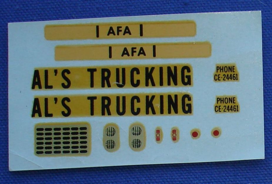 AC Gilbert American Flyer Auto Rama Slot Car Decal Sheet