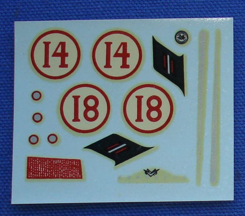 AC Gilbert American Flyer Auto Rama Slot Car Decal Sheet