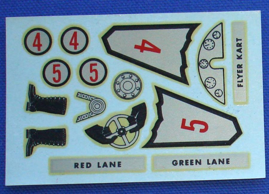 AC Gilbert American Flyer Auto Rama Slot Car Decal Sheet