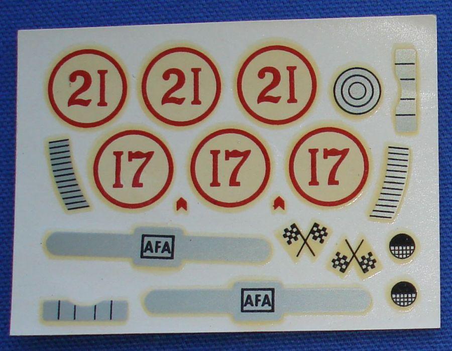 AC Gilbert American Flyer Auto Rama Slot Car Decal Sheet