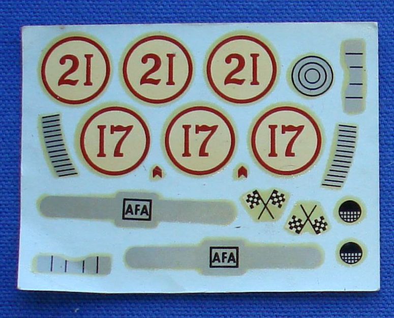 AC Gilbert American Flyer Auto Rama Slot Car Decal Sheet