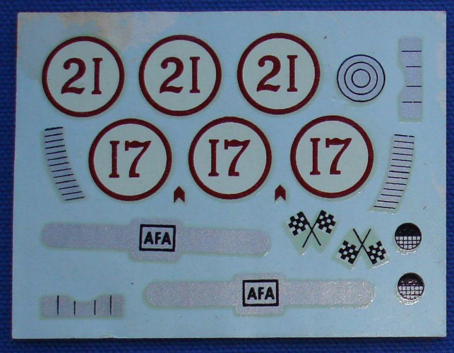 AC Gilbert American Flyer Auto Rama Slot Car Decal Sheet