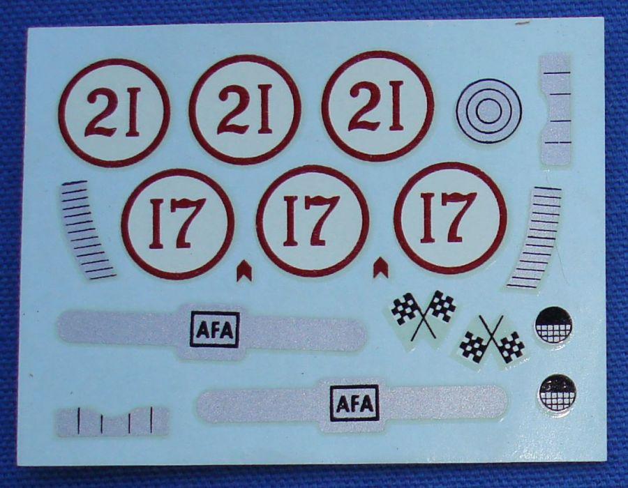 AC Gilbert American Flyer Auto Rama Slot Car Decal Sheet