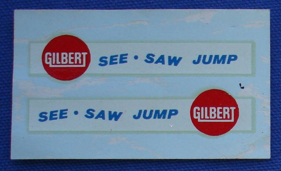 AC Gilbert American Flyer Auto-Rama Slot Car Decal Sheet