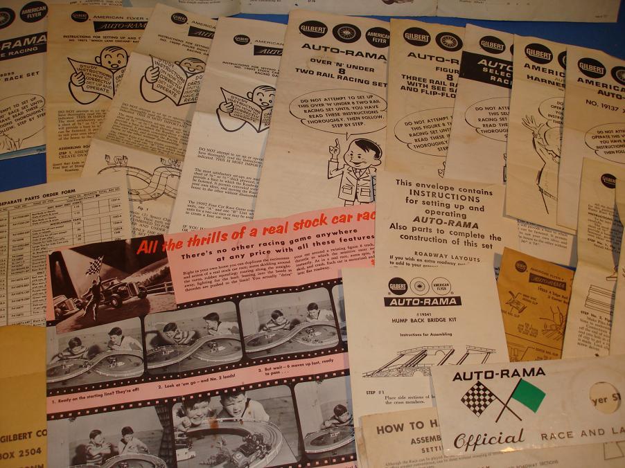 AC Gilbert Slot Car Racing Paperwork