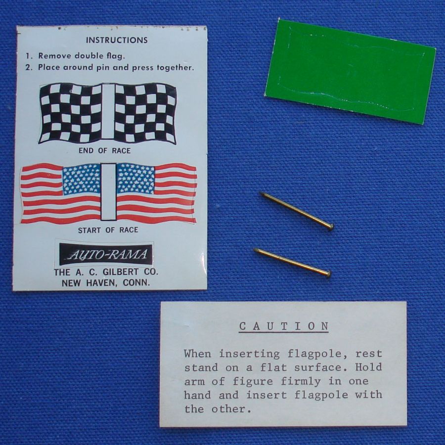AC Gilbert American Flyer Auto Rama Slot Car Sticker Sheet