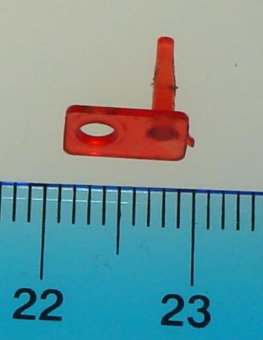 Aurora Super Model Motoring Slot Car Replacement Chassis Red Rear Guide Pin