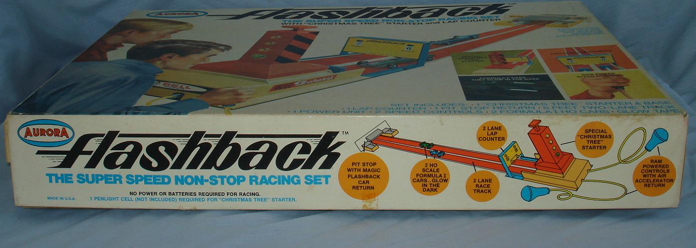 Aurora Plastics Flashback Super Speed Non Stop Speedline Racing Set Box Lid Side Panel