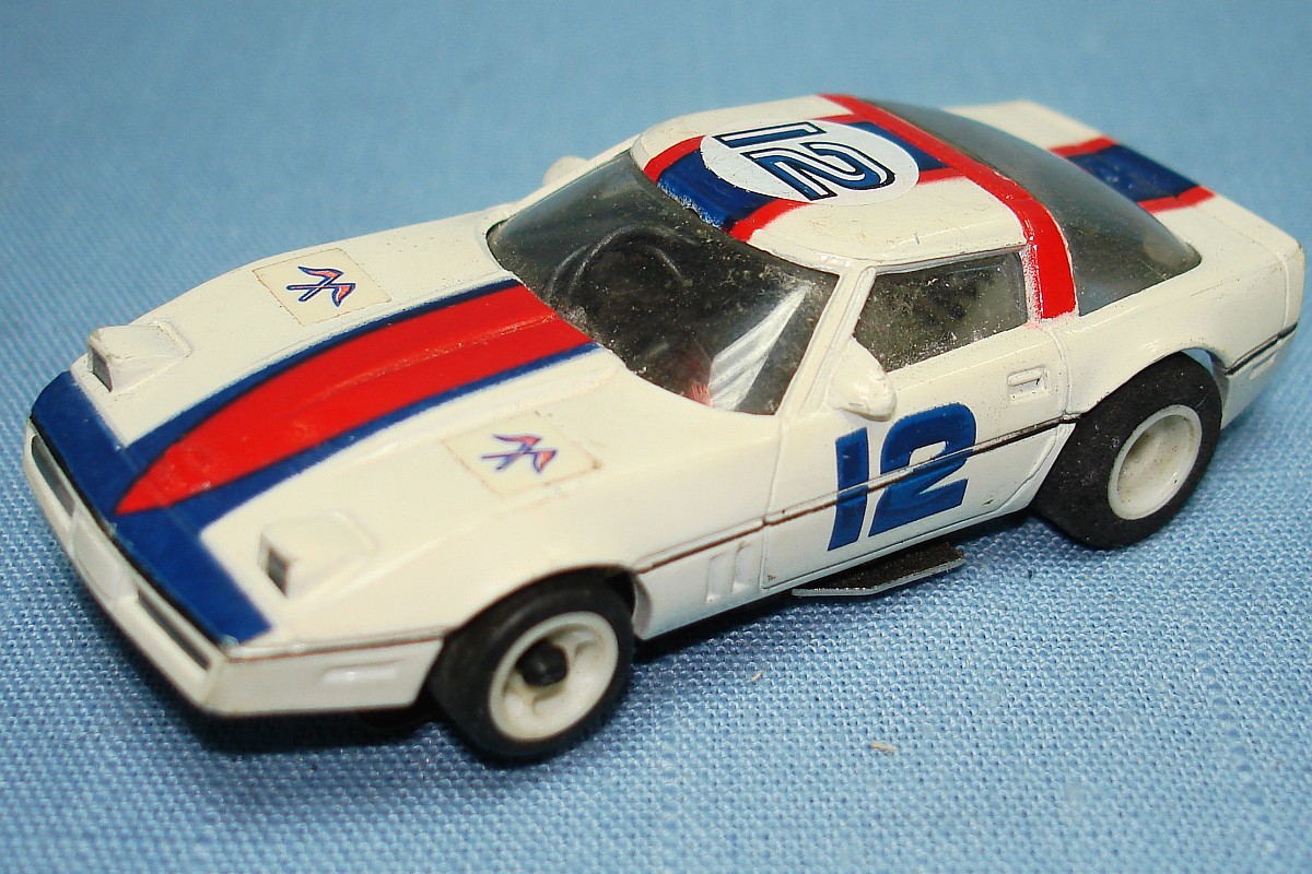 Amrac Chevrolet Corvette White Red Blue #12 HO Slot Car Hood Amrac Chevrolet Corvette White Red Blue #12 HO Slot Car Hood