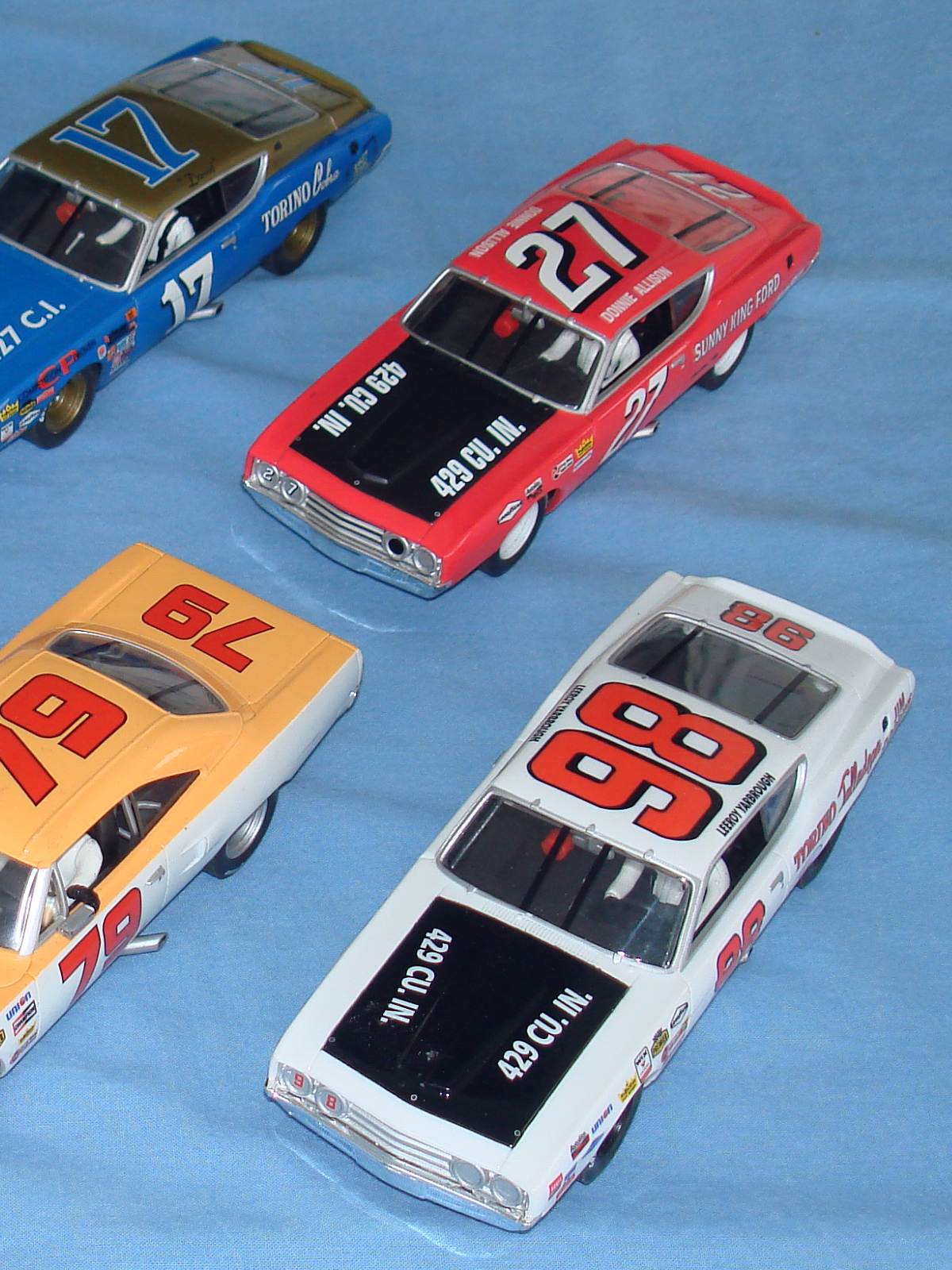 Carrera Evolution Nascar Slot Car Runner Lot Ford Dodge Plymouth Hoods 
