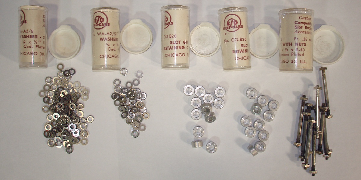 Vintage Slot Car Racing Chassis Parts Cadmium Plated Axles Nuts Washers Collars Vintage Slot Car Racing Chassis Parts Cadmium Plated Axles Nuts Washers Collars