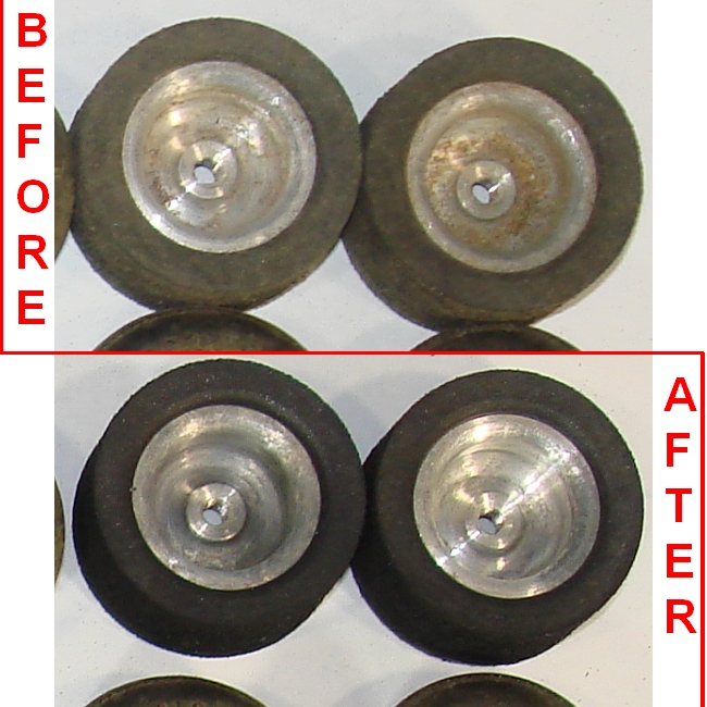 ho slot car aluminum wheels
