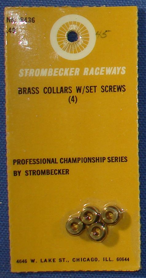 Strombecker Raceways Slot Car Racing Chassis Brass Collars W/ Set Screws #8436 Strombecker Raceways Slot Car Racing Chassis Brass Collars W/ Set Screws #8436