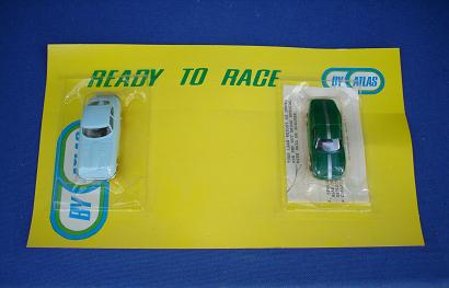 ATLAS MOTORING HO SLOT CAR SET CARS JAGUAR XKE CHROME BUMPERS & BRITISH RACING GREEN PORSCHE 904 ATLAS MOTORING HO SLOT CAR SET CARS JAGUAR XKE CHROME BUMPERS & BRITISH RACING GREEN PORSCHE 904
