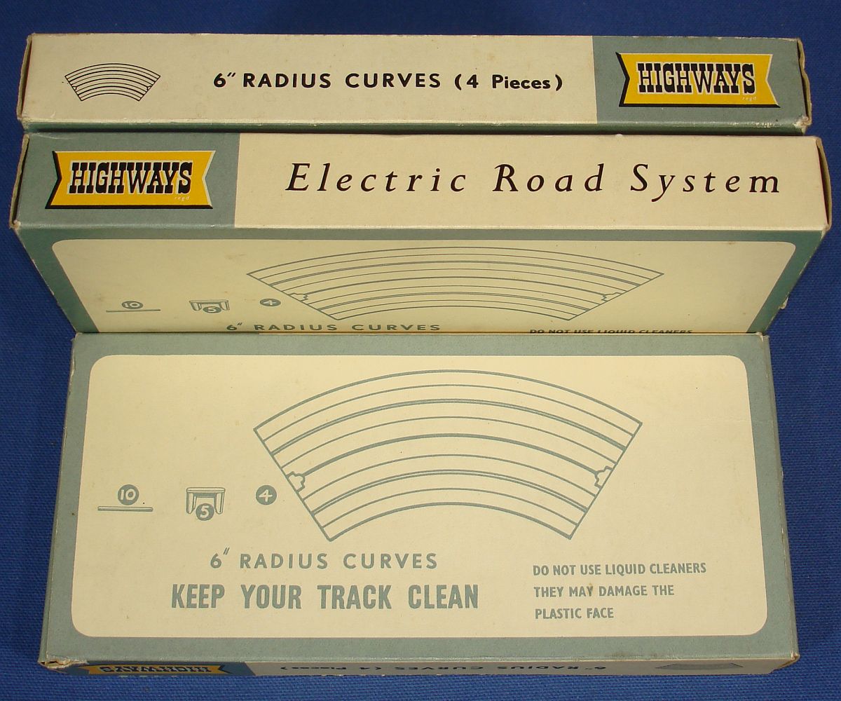 Vintage Playcraft Toys Model Motoring Electric Highways System Track 6 Inch Radius Curves #3002 Box Panels Vintage Playcraft Toys Model Motoring Electric Highways System Track 6 Inch Radius Curves #3002 Box Panels