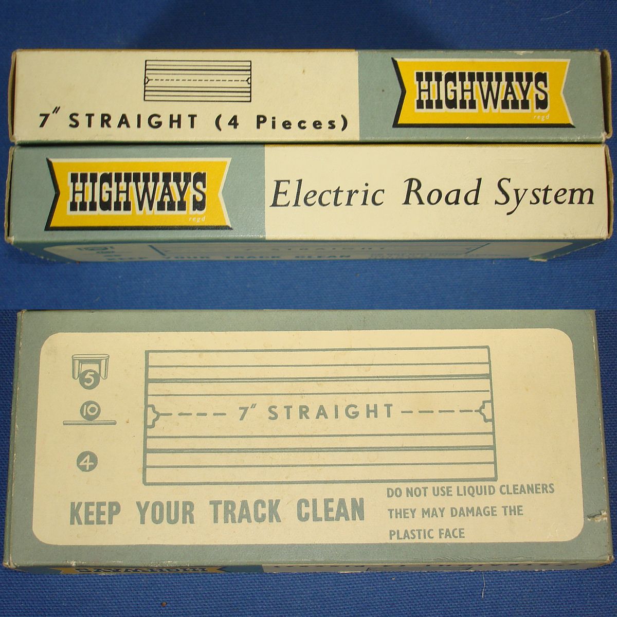 Vintage Playcraft Toys Model Motoring Electric Highways System Track 7 Inch Straights #3004 Box Panels Vintage Playcraft Toys Model Motoring Electric Highways System Track 7 Inch Straights #3004 Box Panels