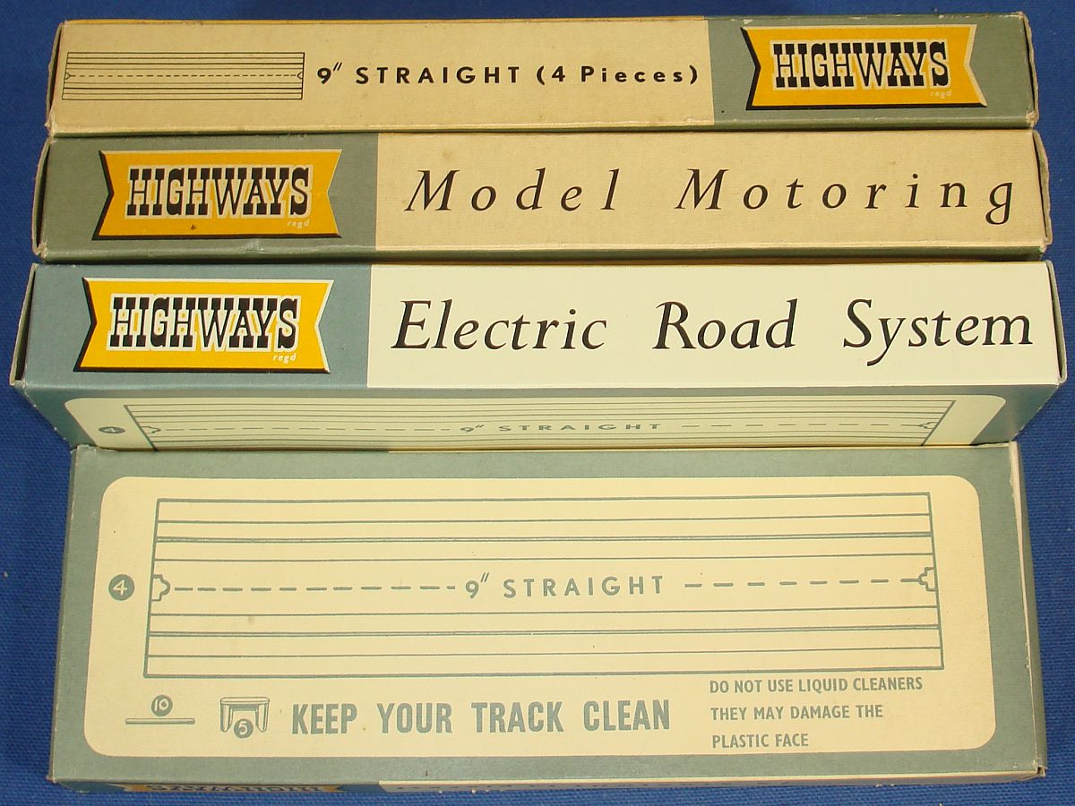 Vintage Playcraft Toys Model Motoring Electric Highways System Track 9 Inch Straights #3003 Box Panels Vintage Playcraft Toys Model Motoring Electric Highways System Track 9 Inch Straights #3003 Box Panels