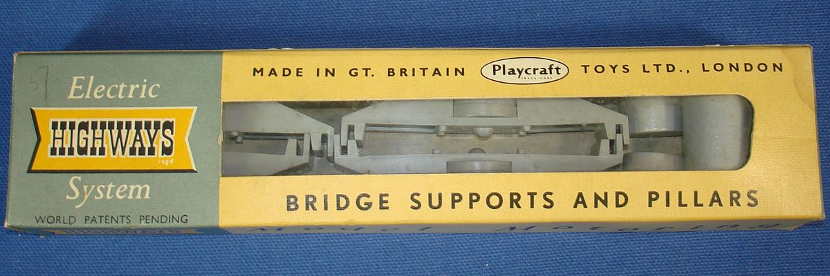 Vintage Playcraft Toys Model Motoring Electric Highways System Bridge Supports & Pillars #3502 Vintage Playcraft Toys Model Motoring Electric Highways System Bridge Supports & Pillars #3502